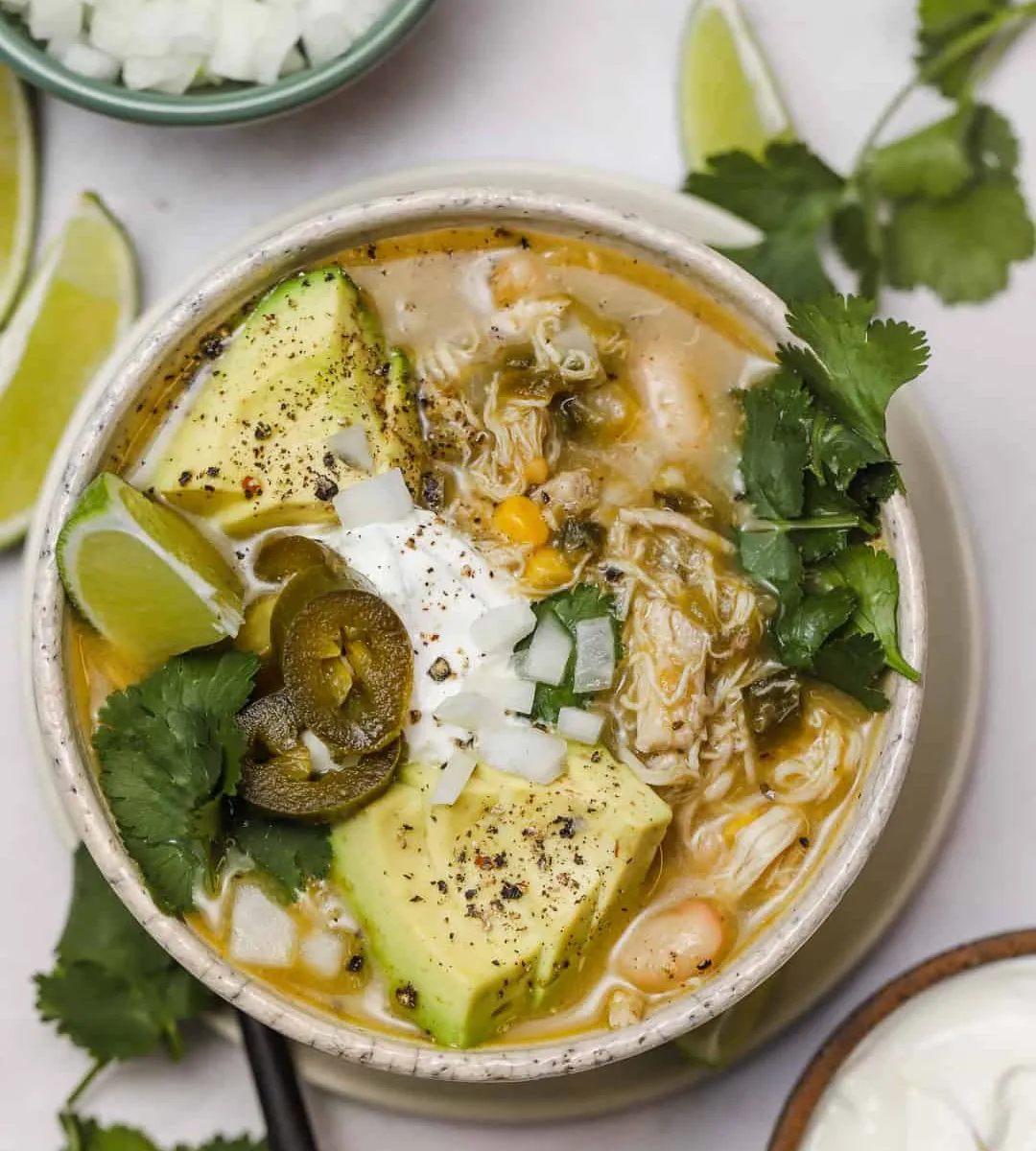 Rich, Hearty Green Chicken Chili Soup (Dairy-Free)