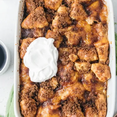 Recipe 'Baked Peach Cobbler French Toast'