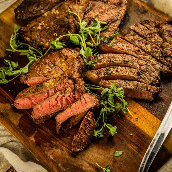Easy Italian Steaks on the Grill