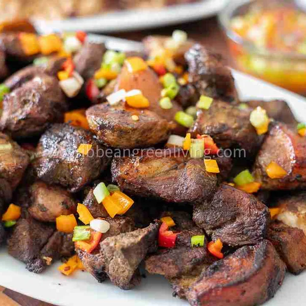 Crispy Air Fryer Haitian Griot (Healthier Fried Pork Bites)