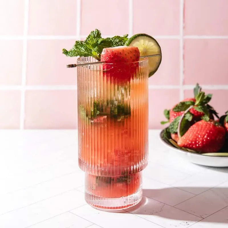 Strawberry Lime Mojito Mocktail