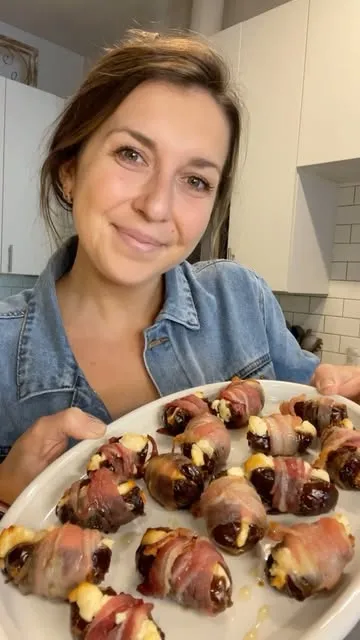 Goat Cheese Stuffed Bacon Wrapped Dates