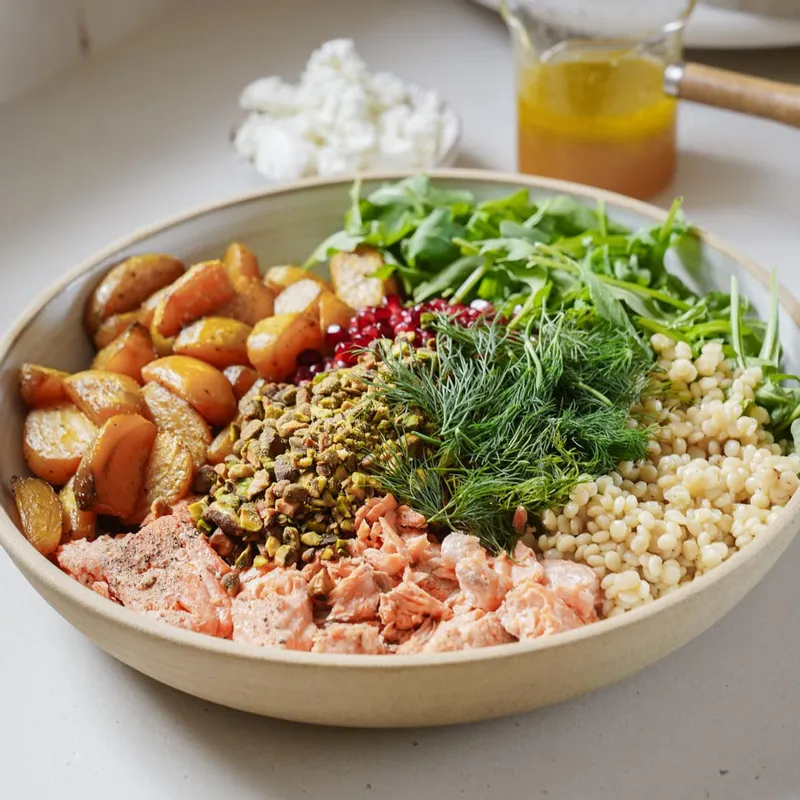 Roasted Beet + Salmon Salad (Blue Zone Recipe)