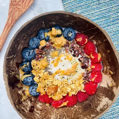 Recipe 'Red, White & Blue Coconut Yogurt Bowl'