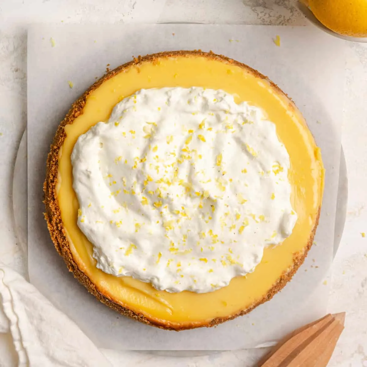 Baked Lemon Mascarpone Cheesecake