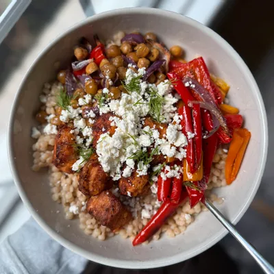 Recipe 'Air-Fried Salmon & Veggie Couscous'