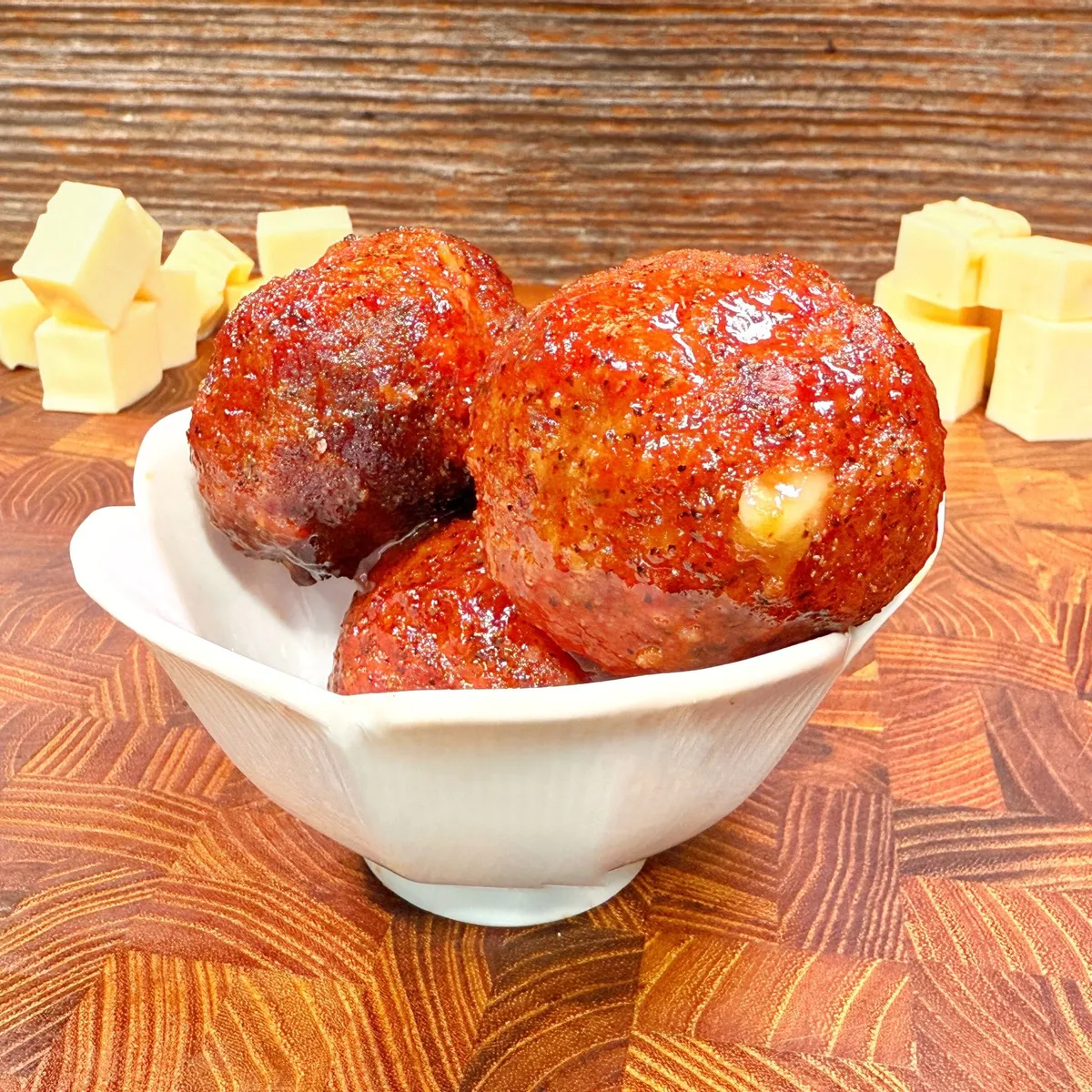Cheesy Smoked BBQ Meatball Recipe