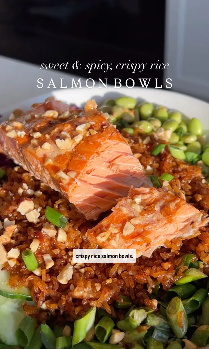 Crispy Rice Salmon Bowls