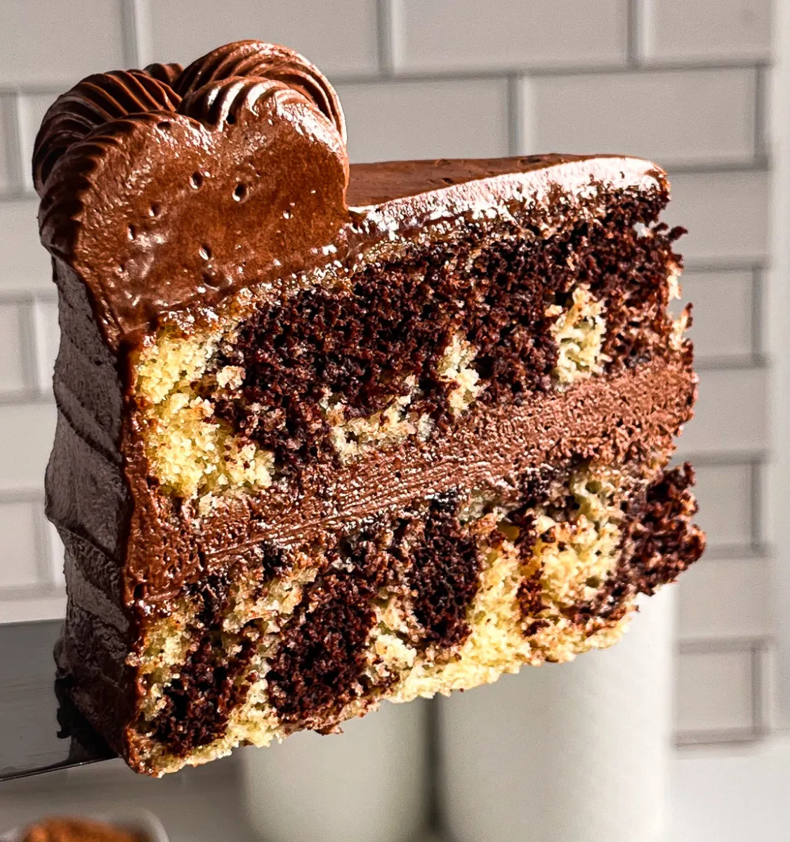 Vanilla and Chocolate Marble Cake