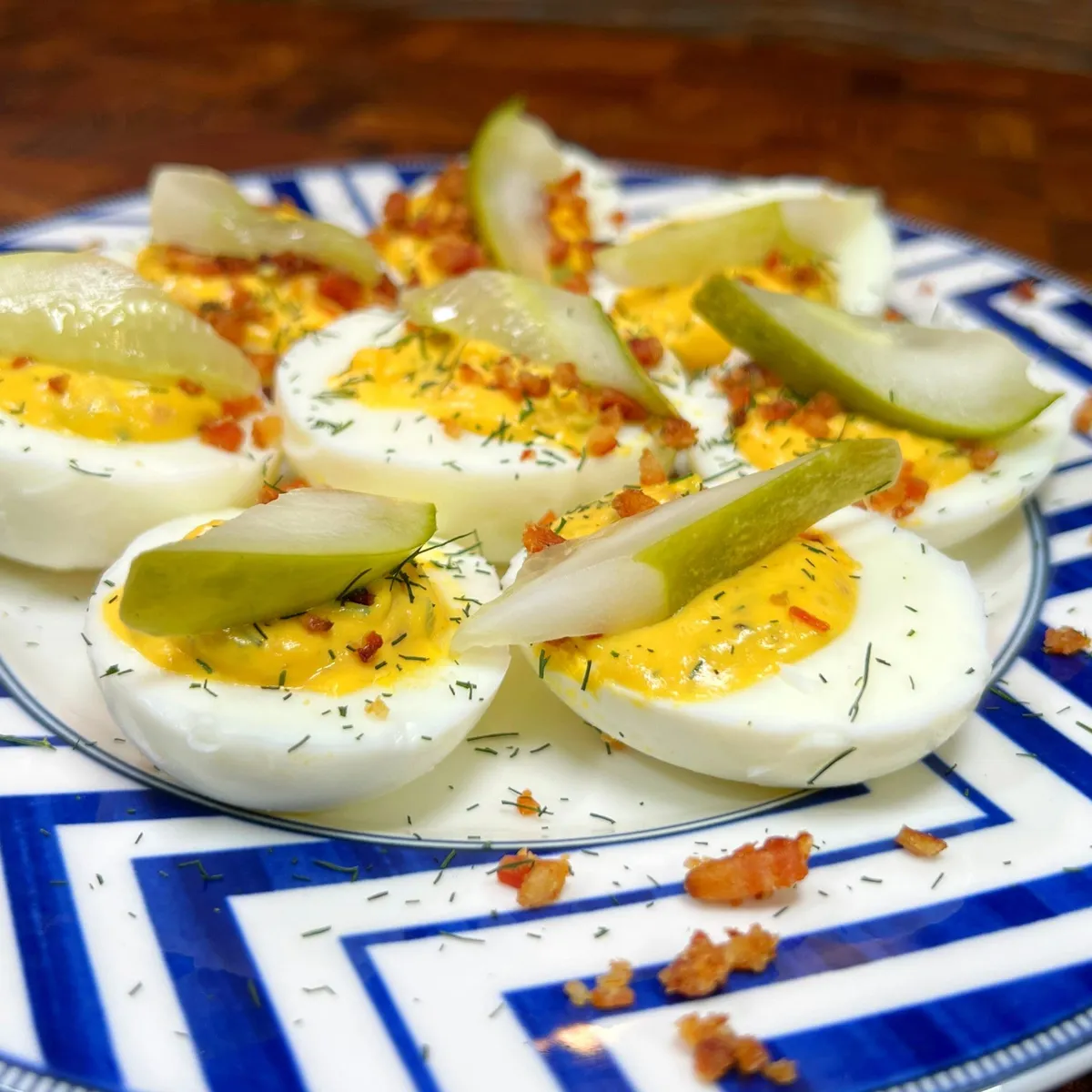 Dill Pickle Deviled Eggs