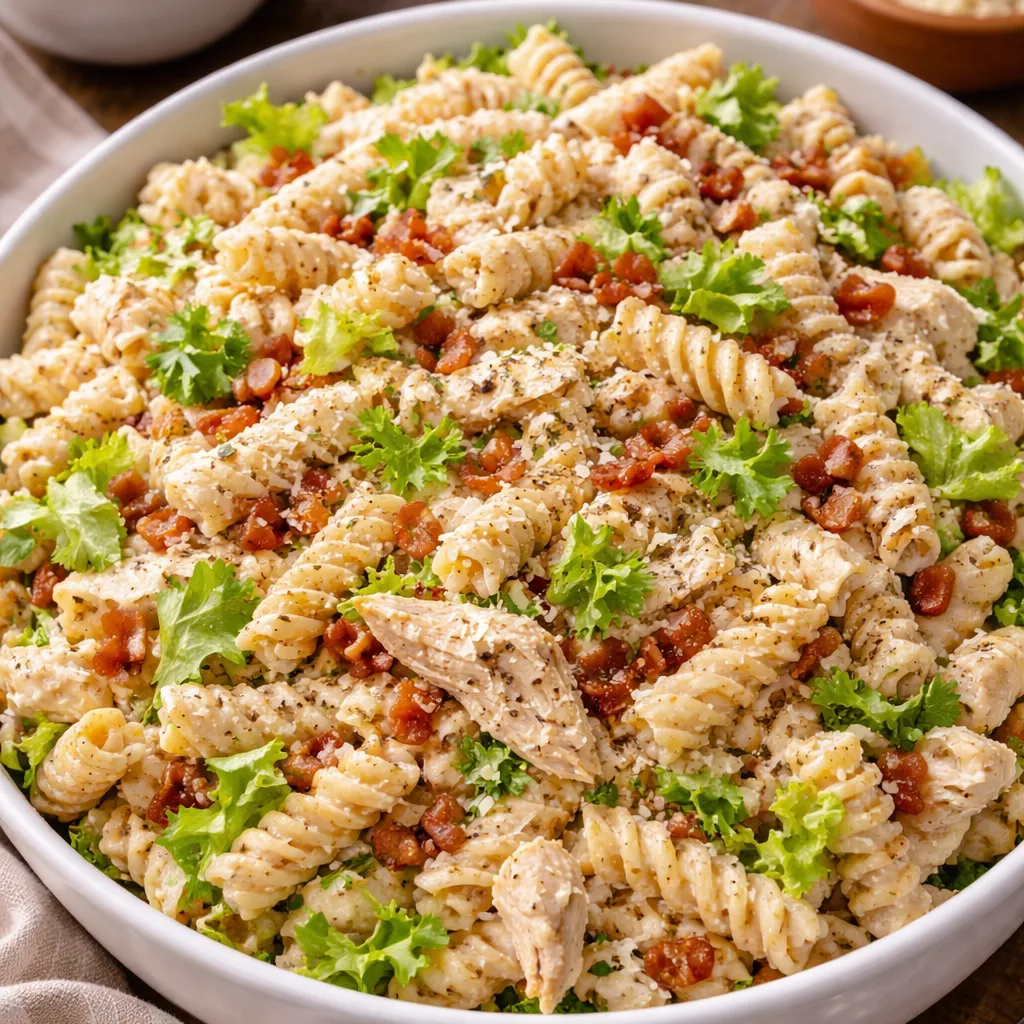Chicken Caesar Protein Pasta Salad