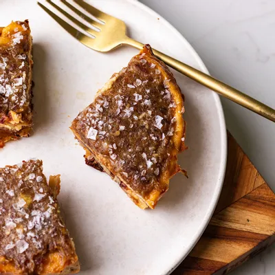 Recipe 'Salted Caramel Cottage Cheese Cheesecake (high protein)'