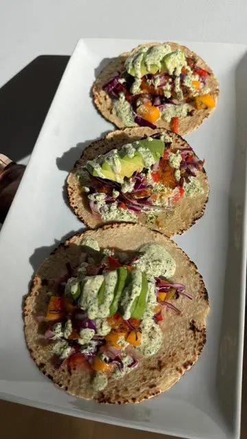 Fish Tacos with Mango Slaw