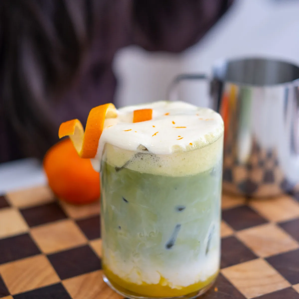 Orange Creamsicle Matcha with Citrus Cold Foam