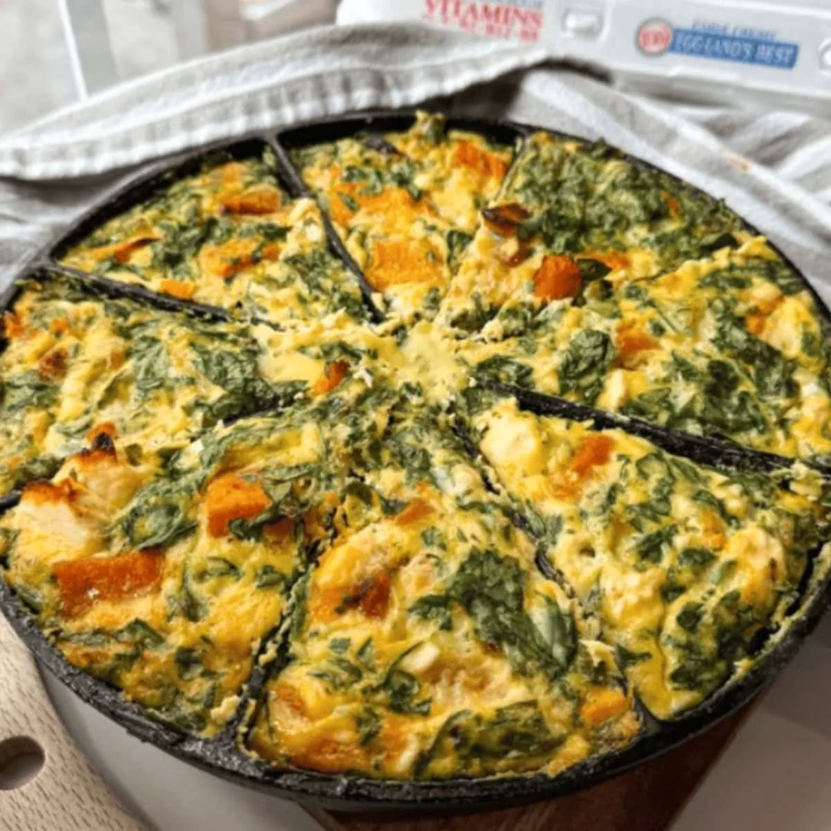 Dairy Free Frittata with Butternut Squash and Feta