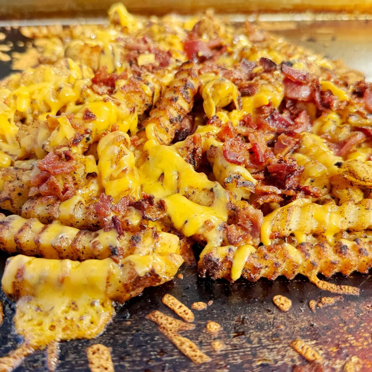 Loaded Fries Recipe on Griddle