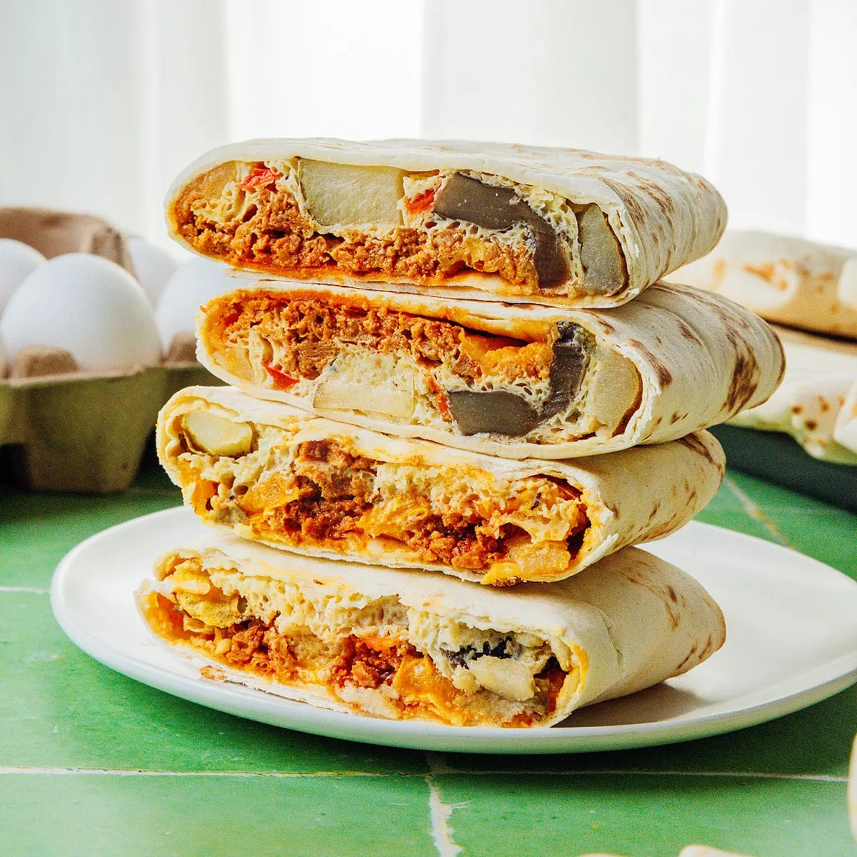 High-Protein Freezer Breakfast Burritos (Vegetarian)