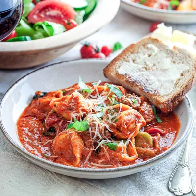 Recipe 'Italian Sausage and Tomato Skillet Tortellini'