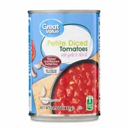 Great Value Petite Diced Tomatoes With Garlic & Olive Oil