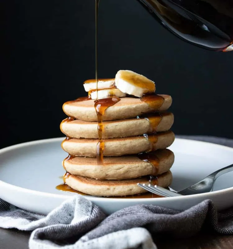 Vegan Banana Oatmeal Blender Pancakes
