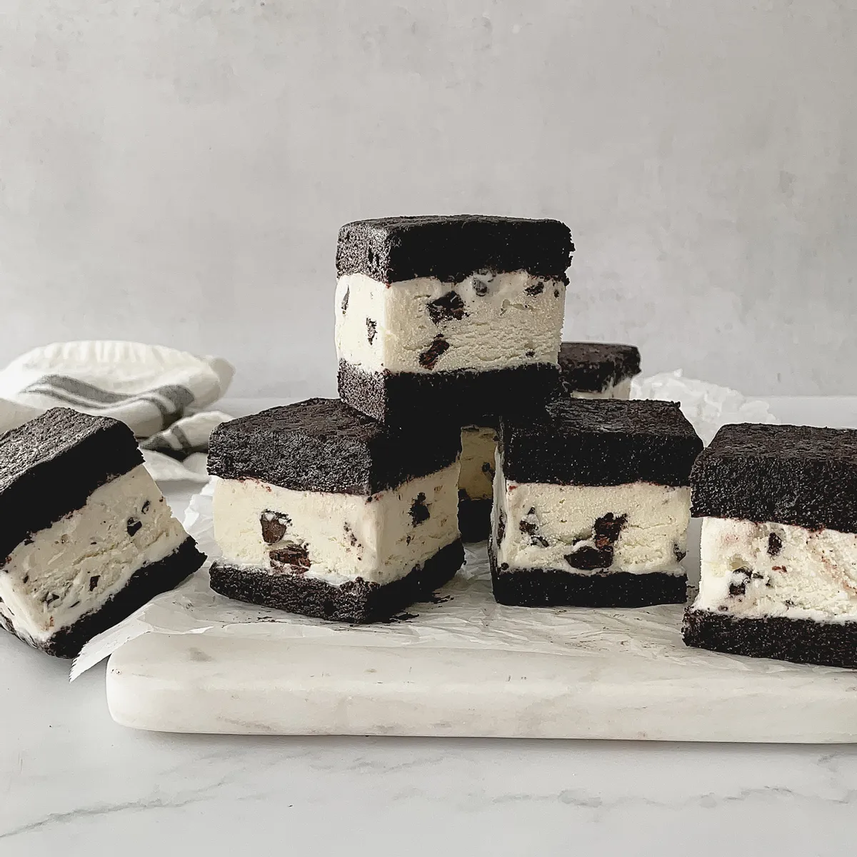 Mint Chocolate Chip Ice Cream Sandwiches