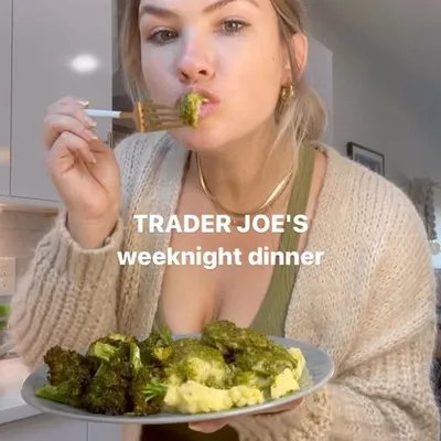 Recipe 'TRADER JOES MEALS EPISODE #3: Pesto Chicken & Broccoli'