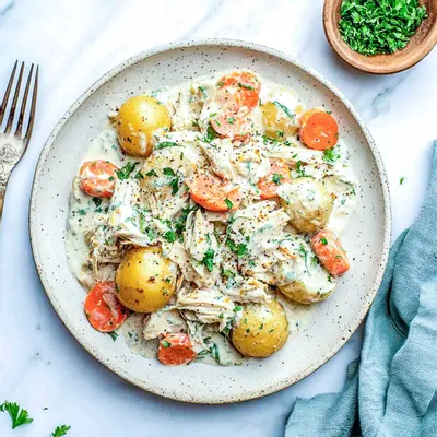Recipe 'Crockpot Ranch Chicken and Potatoes with Cottage Cheese'