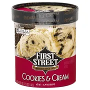 First Street Ice Cream, Premium, Cookies & Cream