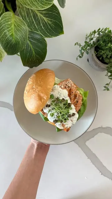 Summer Salmon Sandwich with Lemon Dill Aioli and Crispy Capers