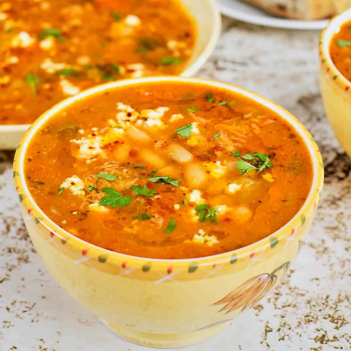 Mediterranean White Bean Soup With Vegetables