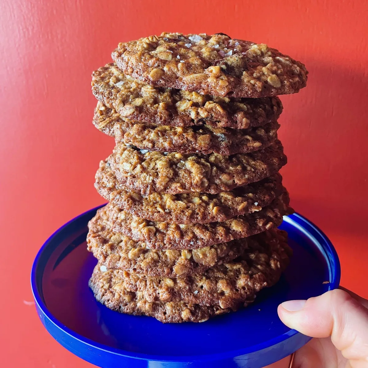 Chewy Miso Brown Butter Oatmeal Cookies