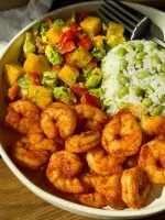 Recipe 'Shrimp and Rice Bowls with Mango Salsa'