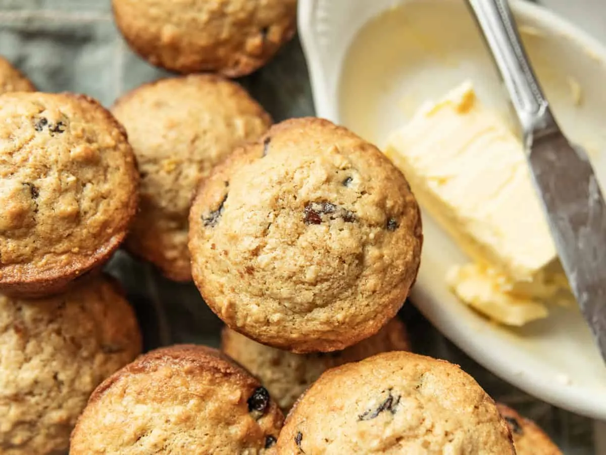 Whole Wheat Oatmeal Raisin Muffins