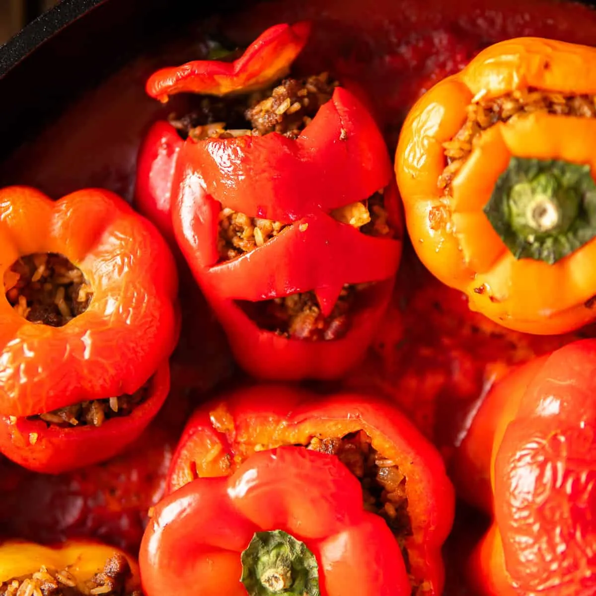 German Stuffed Bell Peppers (Gefüllte Paprika)