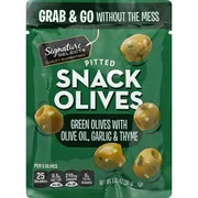 SIGNATURE SELECTS Snack Olives, Pitted