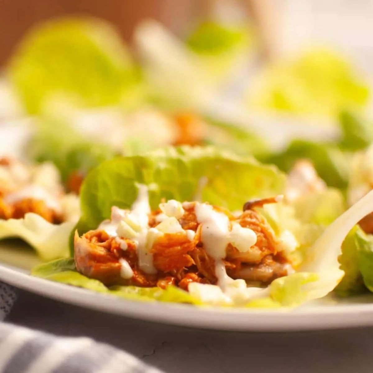 Buffalo Chicken Lettuce Wraps