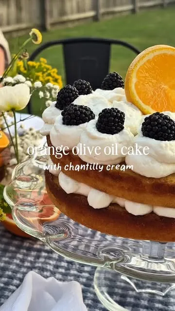Orange Olive Oil Cake with Chantilly Cream