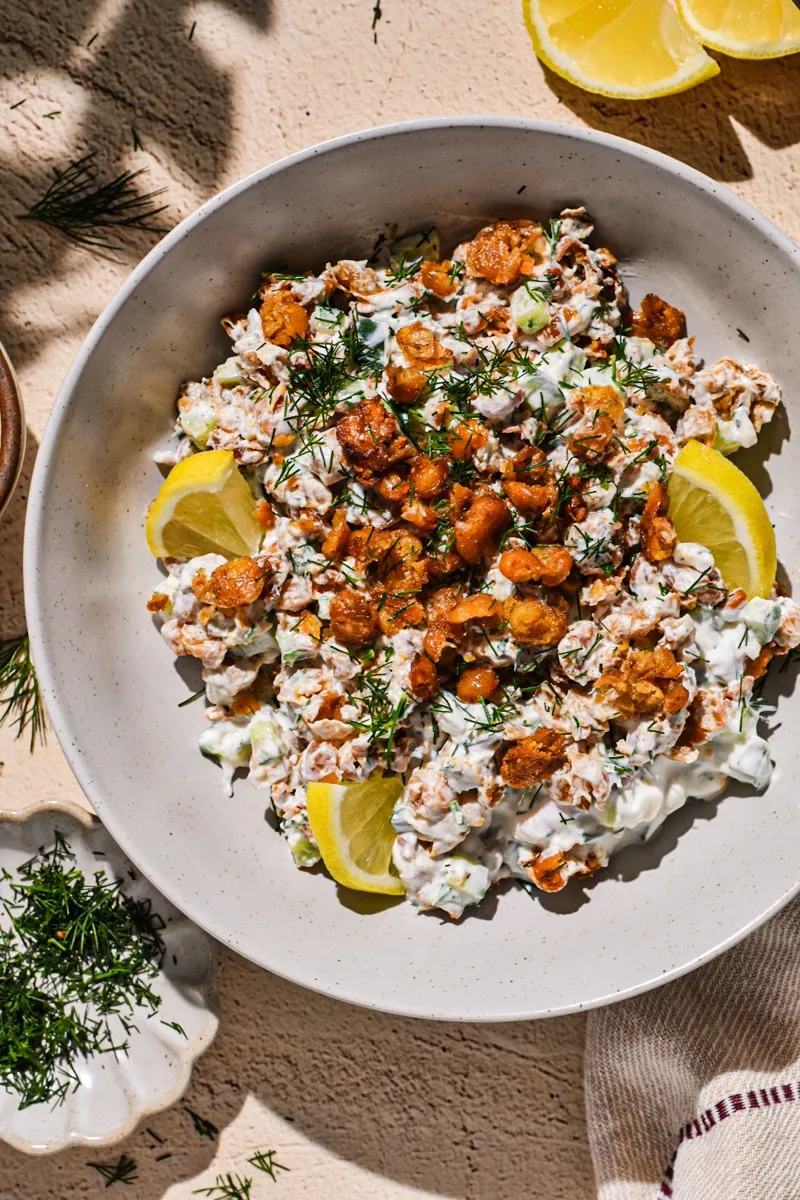 Crispy Smashed Chickpea Salad Recipe