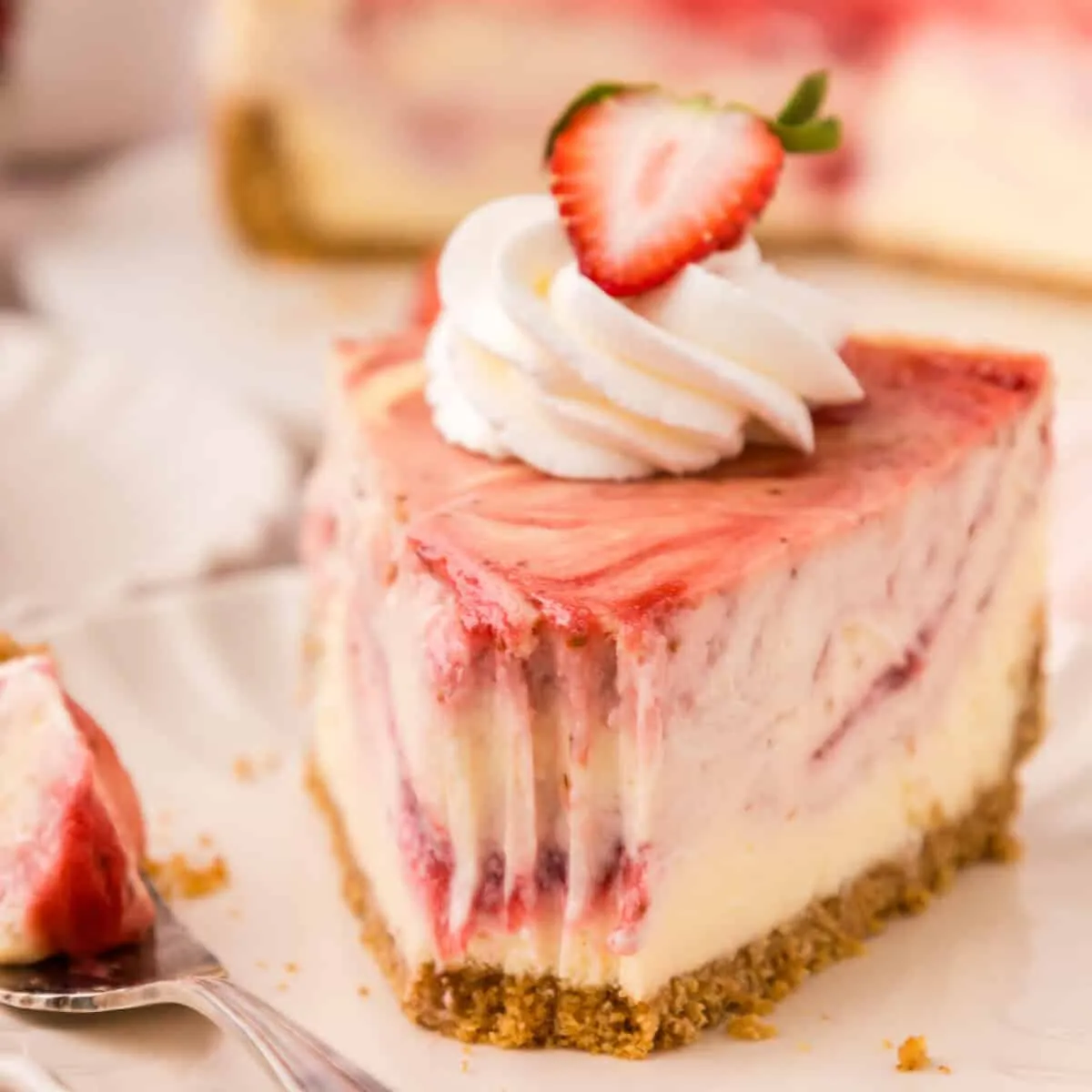 Strawberry Swirl Cheesecake