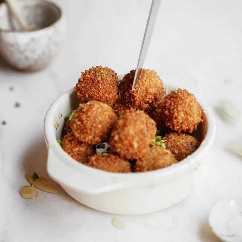 Gooey Fried Cheese Balls