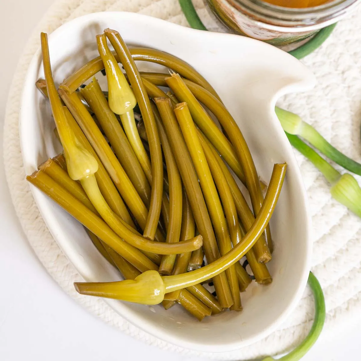 Pickled Garlic Scapes