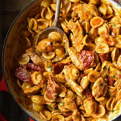 Recipe 'Harissa Chicken Orecchiette'
