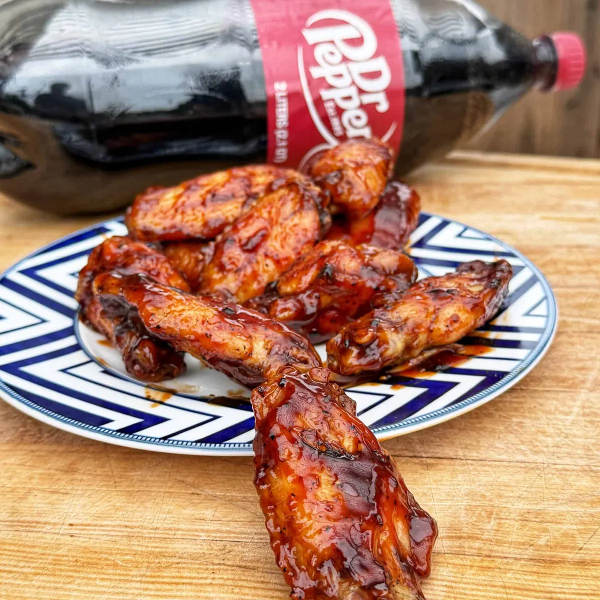 Dr Pepper Glazed Chicken Wings - Delicious Wing Recipe