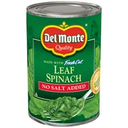 Del Monte Leaf Spinach, No Salt Added