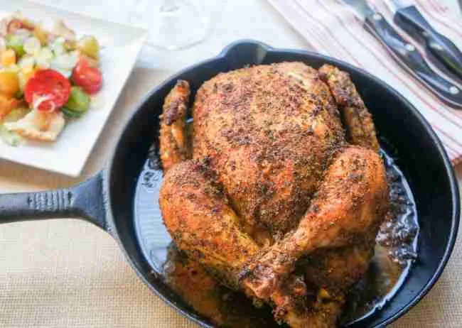 Roast Chicken with Bread Salad