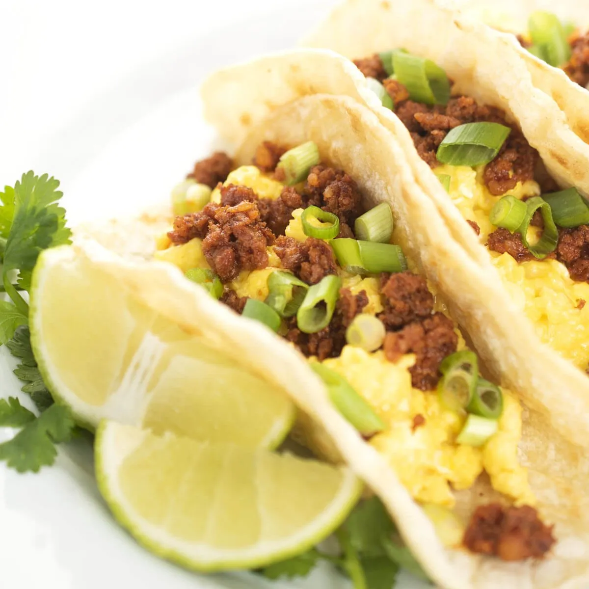 Chorizo and Egg Breakfast Tacos