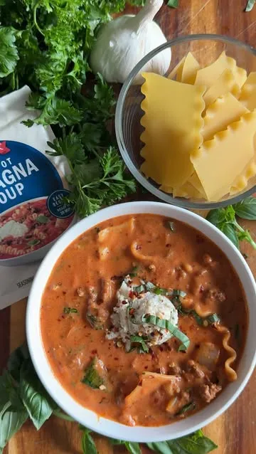 One Pan Lasagna Soup