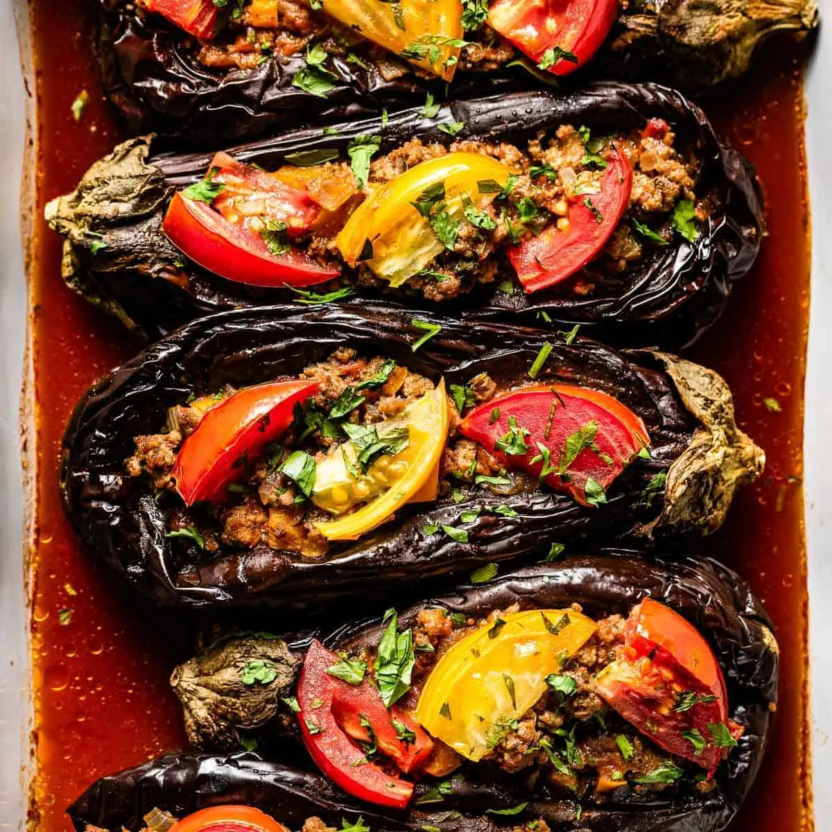 Karniyarik Turkish Stuffed Eggplant Recipe