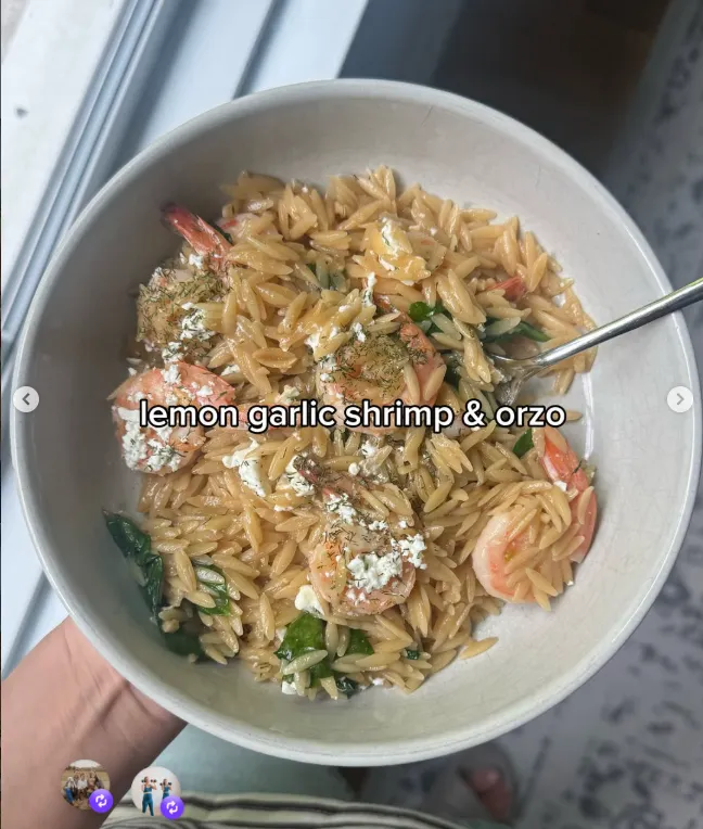 Lemon Garlic Shrimp & Orzo