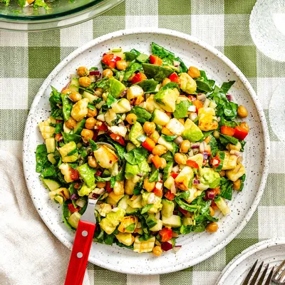 Recipe 'Hot Honey Halloumi Chickpea Salad'